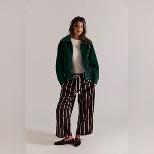 We The Free Easy Peasy Printed Pull On Cord Jeans~ Brown Combo